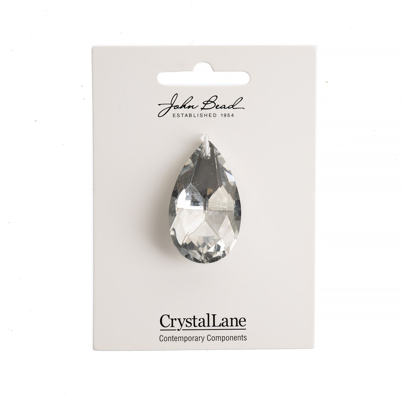 Crystal Lane DIY 22x38mm Teardrop Faceted Crystal Glass Pendants, 1pc